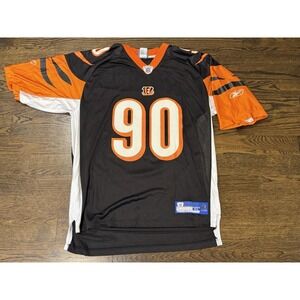Reebok NFL On Field Cincinnati Bengals Justin Smith #90 Black Jersey Mens XL HTF